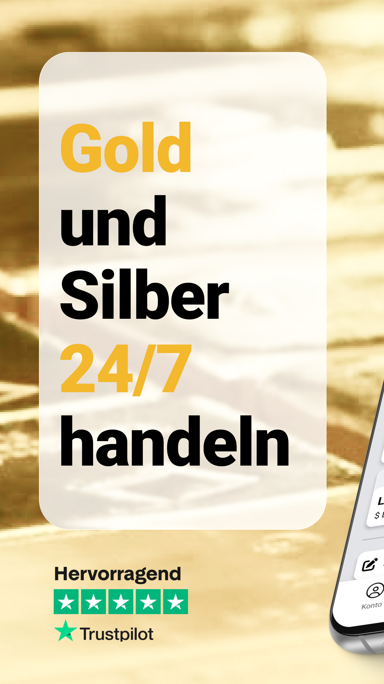 Kaufen und verkaufen Sie Gold, Silber, Platin und Palladium rund um die Uhr mit den BullionVault-Apps